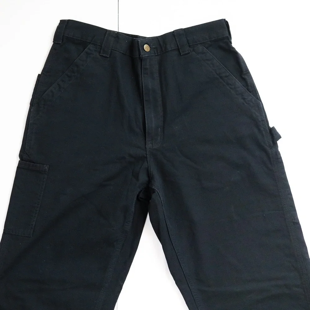 Carhartt B151-BLK Carpenter Pants Men 32x36 Black Cotton Canvas Utility Dungaree